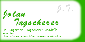 jolan tagscherer business card